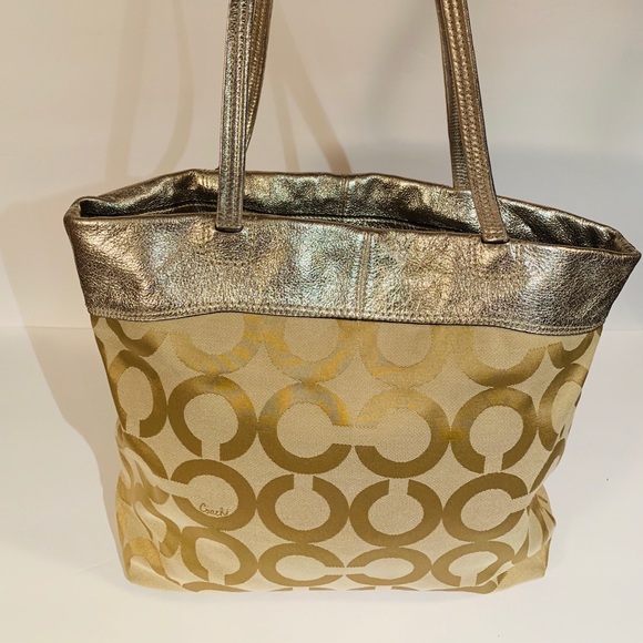 Coach Tote Metallic Gold - Picture 9 of 11